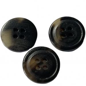 5/8" Fake Horn Button 4 Holes Little Rim Using For Women'S Coat Sweater