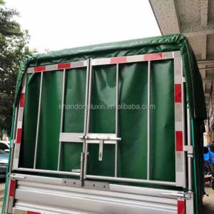 China Medium Weight Waterproof Tarpaulin Fabric for Outdoor Rain Shelter Anti-UV Properties supplier