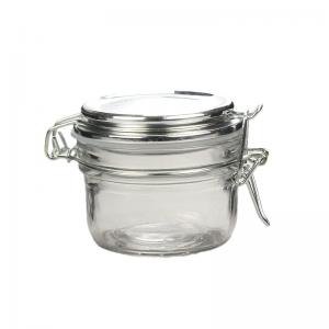 China Small 125ML Empty Glass Jars With Hinged Lids Cartons Packing supplier
