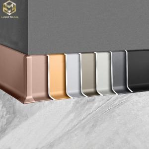 Residential Recessed Aluminium Skirting Profile Electroplated Finish