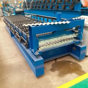 China 8 Kw Corrugated Roll Forming Machine  Roofing Sheet Metal Rolling Machine With PLC Control supplier
