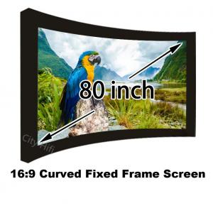 Hot Selling Lowest Cost 80" Cinema Curved Frame Projection Screen 16:9 Ratio Support 1080P