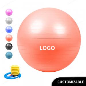 PVC Balance Exercise Ball 55cm 65cm 75cm With Resistance Bands