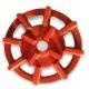 105MM Red Color Granite Diamond Cup Wheel , Diamond Grinding Disc For Concrete