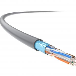 FTP 23AWG Ethernet CAT 6A Cable Solid Bare Copper PVC Jacket
