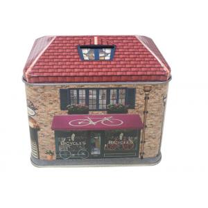 China House Shaped Gift Printed Tin Containers wholesale