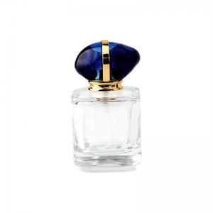 China Creative Perfumer Glass Bottle With Blue Stone Cap supplier
