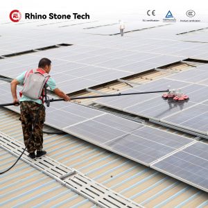 China Solar Panel Washer Electric Rotary Brush Photovoltaic Pollution Eliminate Solution PV Best Cleaner wholesale