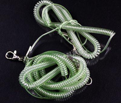 5meter 8meterの親指の制動機のホックの薄緑の魚のばねの締縄の保護コイルのleshes