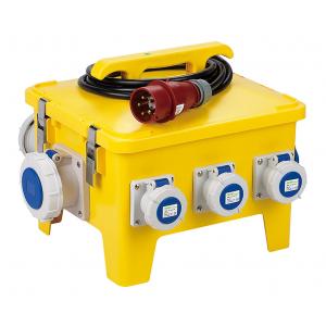 Yellow Mobile Portable Electrical Distribution Box Shock Resistant PE Enclosure