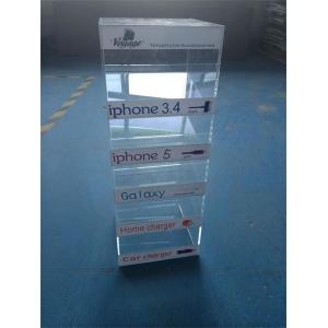China acrylic 5 tier cell phone accessory display stand supplier