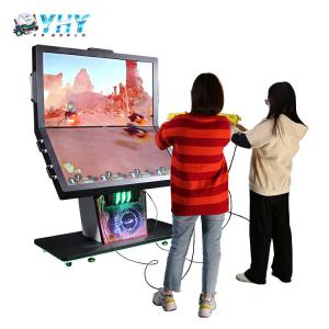 China 800w VR Racing Simulator 55 Inches Double Screen Shooting Arcade Game supplier