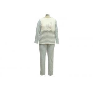 China Cute Embroider Womens Winter Nightwear , Windproof Women'S Fleece Pajama Sets wholesale