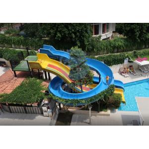 OEM Swimming Pool Water Slide Fade Resistant Fiberglass Spray Ground Pool Slide