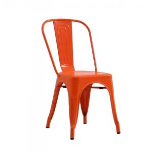 Indoor colorful red metal chair cheap stackable Modern Balcony Chair yellow blue Modern Garden Chairs---YS210621