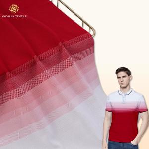 China Polo Shirt Stretch Cotton Pique Fabric , Sweat Absorbing Yarn Dyed Cotton Fabric supplier