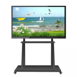 Infrared touch screen kiosk 75inch support dual system wireless mirroring