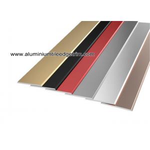 China Flat Tile Trim / Metal Decorative Transition Strips For Wall Tile Separation supplier