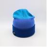 China Custom Knit Beanie Hats Blue Color Warm Winter Blank Pattern wholesale