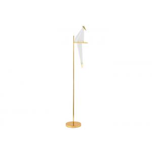 Decorative LED Adjustable Floor Lamp  Home Depot Golden Base Metal Lambader