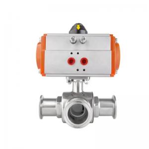 China Quick Installation WZ SS304 Sanitary Class 25 38 Clamp 3 Way Ball Valve with Silver Finish supplier