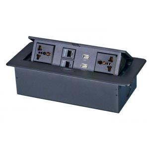 China Hidden Worktop Electrical Sockets 226*112*68mm Install Size 2 USB Charger supplier