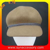 China Fashion hot sale wool felt newsboy hats for womens,100% Australia wool felt hats for girls on sale