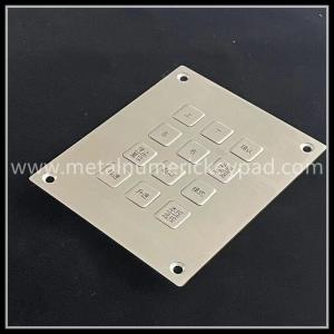China 12 Key Metal Numeric Keypad Brushed 304 Stainless Steel USB Interface supplier