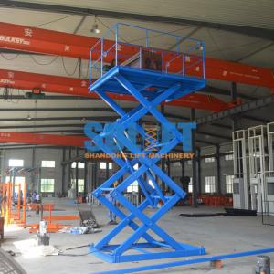 China 1T Stationary Hydraulic Scissor Lift Elevator , Pallet Scissor Lift Platforms supplier