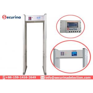 China Waterproof Door Frame Metal Detector 6 Detecting Zones Small LCD Screen 50/60Hz supplier