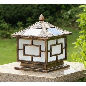 China IP65 LED Solar Pillar Lights Auto Control For Outside Lighting Water and Dust Resistance wholesale