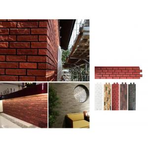 Red 1160x300x25mm Cultured Stone Brick Antique Tile Decorative PU Stone Indoor And Outdoor