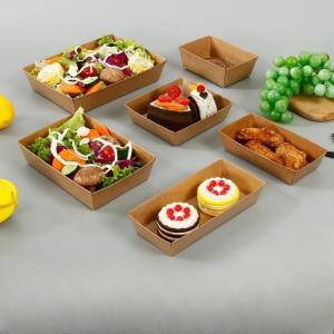China Customized Printing Biodegradable Matt Lamination Paper Salad Bowl Box With Lid supplier