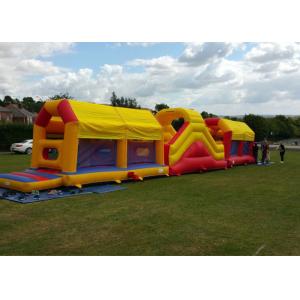 Amazing 75ft Massive Bouncy Castles Obstacle Course In Challenge Games