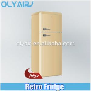 China BCD-210 retro fridge, double door refrigerator, colorful refrigerator supplier