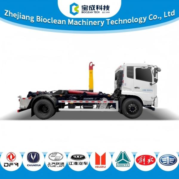 10tons 125m3 Hook And Lift Truck With DFH1180EX8 Chassis Efficient Operating