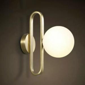 Nordic Bedside Wall Lamp modern golden Indoor bedroom Corridor stairs loft Glass Ball Wall Lamp(WH-OR-238)