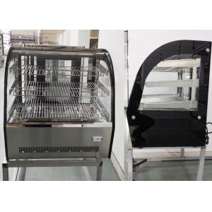 48" Refrigerated Curved Glass Countertop Bakery Display Case With Led Lighting