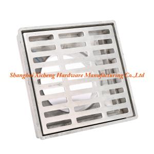 China Aluminum Metal  Square Floor Drain Cover ISO9001 Certificate Floor Drainer Strainer supplier