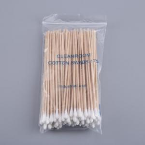 China Household Wood Stick Cotton Swabs , 100 Pcs / Bag Cosmetic Cotton Swabs supplier