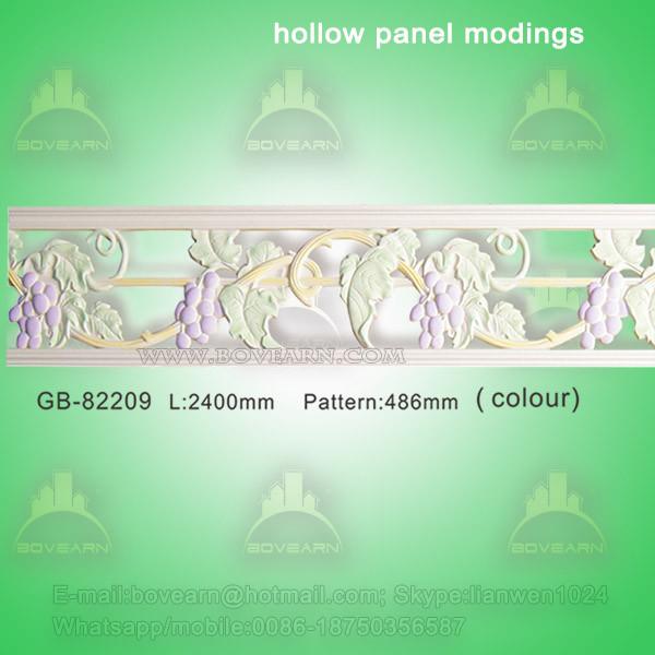Polyurethane Decorative center hollow mouldings for light transmission