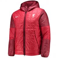 Long Sleeve Red FC Liverpool Fleece Jacket Full Zip For Winter
