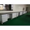 White Wood Lab Workbench Furniture With Steel Frame For High School / Hospital
