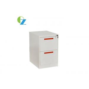 China Vertical 2 Drawer Steel Filing Cabinet Metal Office Furniture Key Lock Style supplier