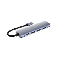 China Multiple Superspeed 5 In 1 PD Port USB C HUB Adapter ABS Aluminum Alloy on sale