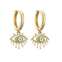 China Brass Enamel Evil Eye Pendant on sale