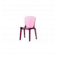 China PC Resin Pink Acrylic Chair Modern ODM Multi Colored Dining Chair on sale
