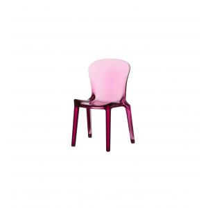 PC Resin Pink Acrylic Chair Modern ODM Multi Colored Dining Chair
