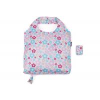 China Reusable Button Hanger Design Folding Tote Bag Giveaway Foldable Polyester Bag on sale