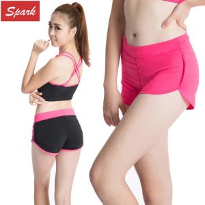 Girls Retro Style High Elastic Slim Fitness Yoga Athletic Hot Shorts